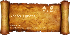 Vörös Egbert névjegykártya